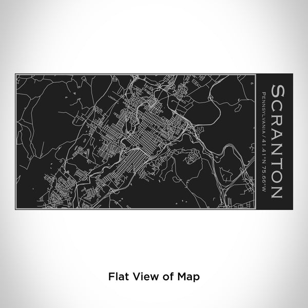 Scranton - Pennsylvania Map Insulated Bottle in Matte Black