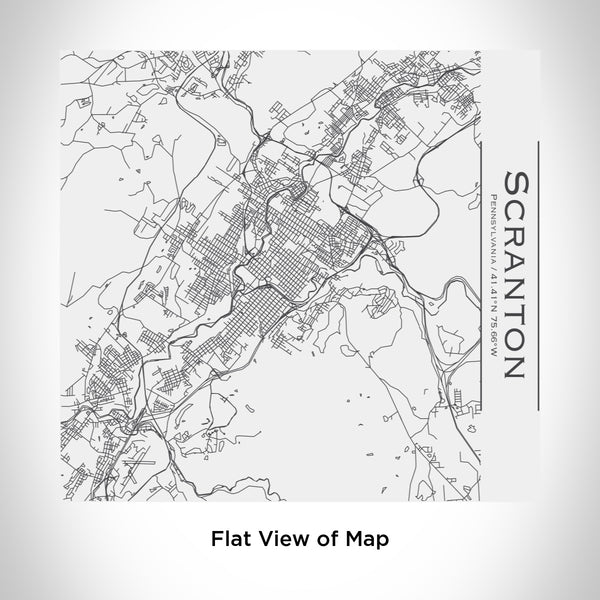 Rendered View of Scranton Pennsylvania Map Engraving on 17oz Stainless Steel Insulated Tumbler in White