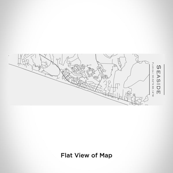 Rendered View of Seaside Florida Map Engraving on 10oz Stainless Steel Insulated Cup with Sliding Lid in White