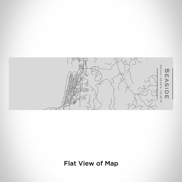 Rendered View of Seaside Oregon Map Engraving on 10oz Stainless Steel Insulated Cup with Sipping Lid