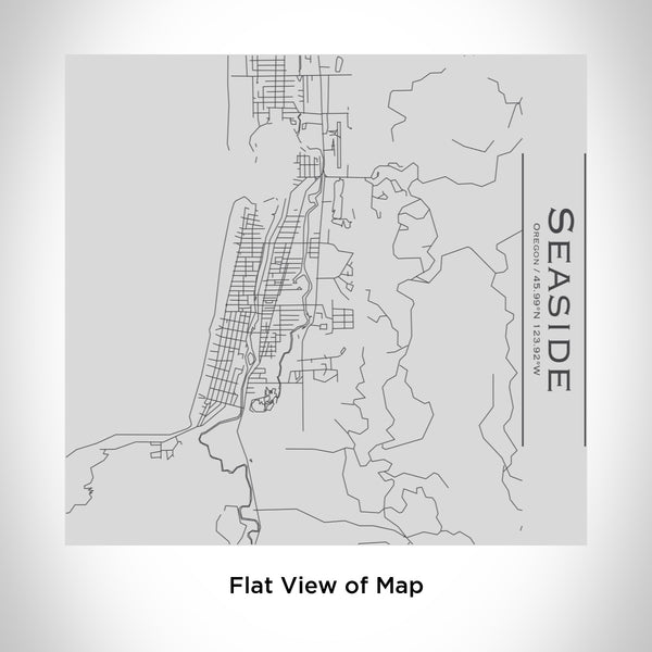 Rendered View of Seaside Oregon Map Engraving on 17oz Stainless Steel Insulated Tumbler