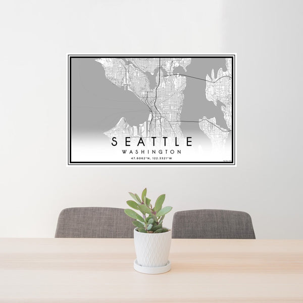 Seattle - Washington Classic Map Print