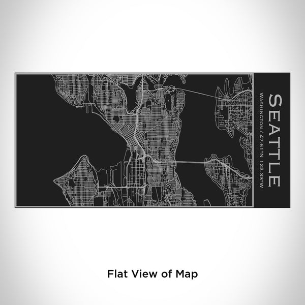 Seattle - Washington Map Insulated Bottle in Matte Black