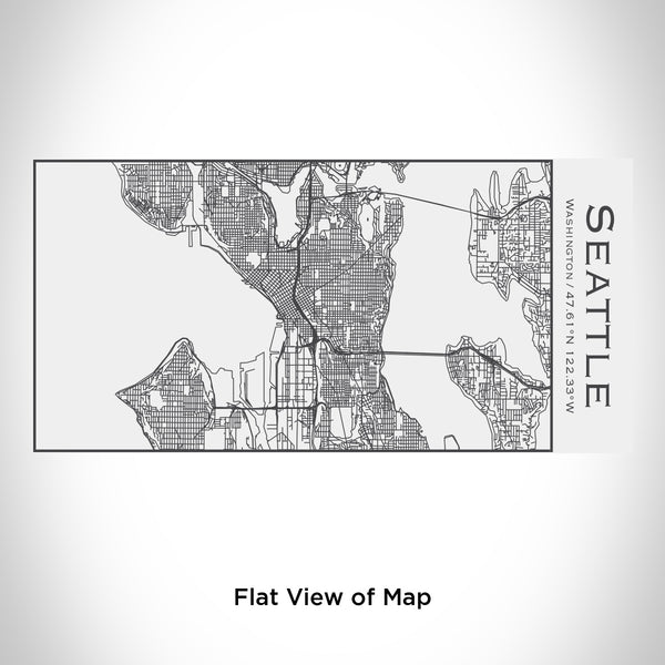 Rendered View of Seattle Washington Map Engraving on 17oz Stainless Steel Insulated Cola Bottle in White