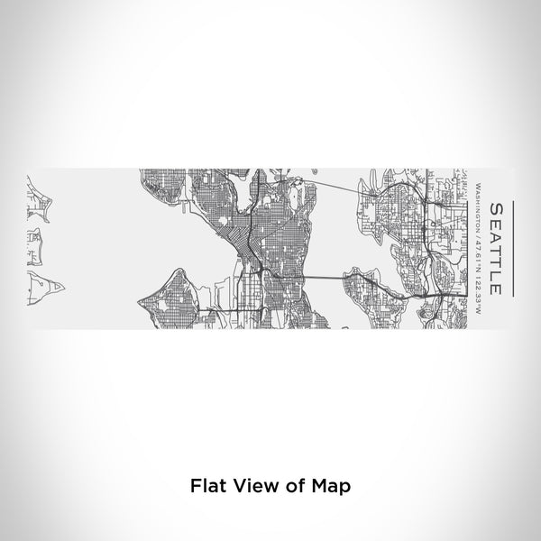 Rendered View of Seattle Washington Map Engraving on 10oz Stainless Steel Insulated Cup with Sliding Lid in White