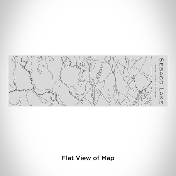 Rendered View of Sebago Lake Maine Map Engraving on 10oz Stainless Steel Insulated Cup with Sipping Lid