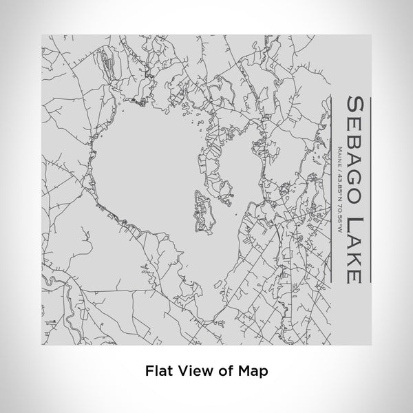 Rendered View of Sebago Lake Maine Map Engraving on 17oz Stainless Steel Insulated Tumbler