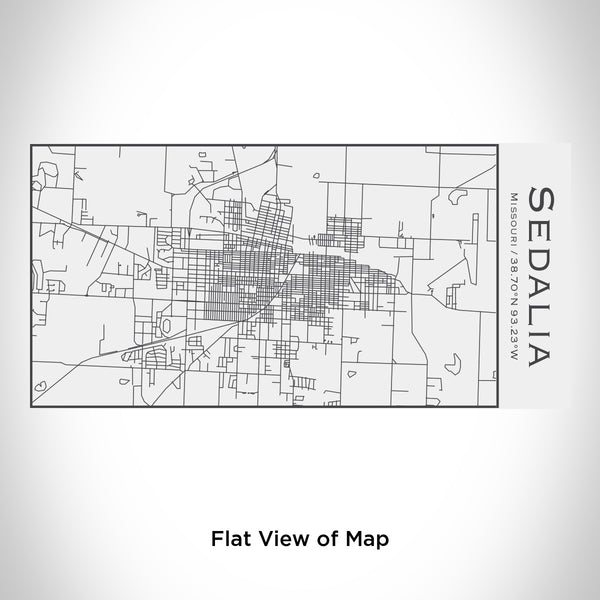 Rendered View of Sedalia Missouri Map Engraving on 17oz Stainless Steel Insulated Cola Bottle in White