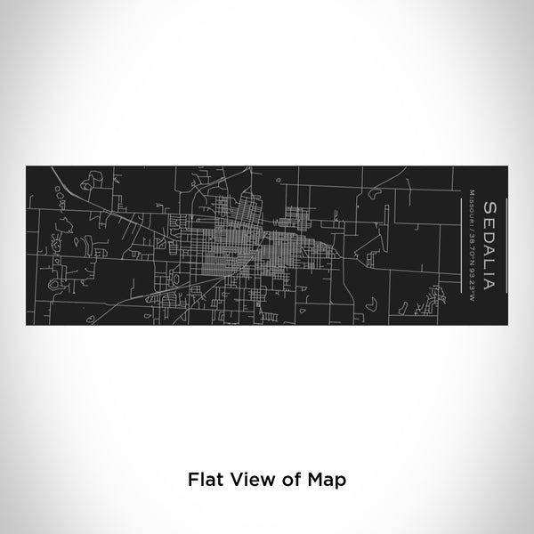 Rendered View of Sedalia Missouri Map Engraving on 10oz Stainless Steel Insulated Cup with Sliding Lid in Black
