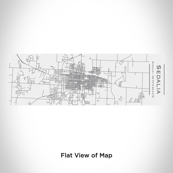 Rendered View of Sedalia Missouri Map Engraving on 10oz Stainless Steel Insulated Cup with Sliding Lid in White