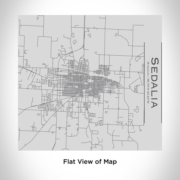 Rendered View of Sedalia Missouri Map Engraving on 17oz Stainless Steel Insulated Tumbler