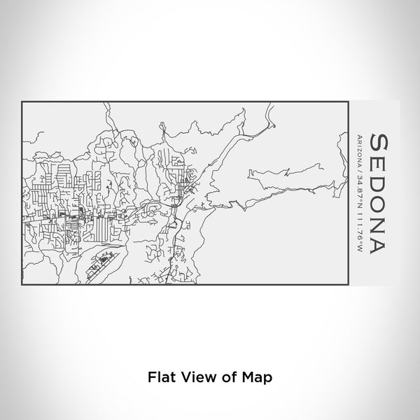 Rendered View of Sedona Arizona Map Engraving on 17oz Stainless Steel Insulated Cola Bottle in White