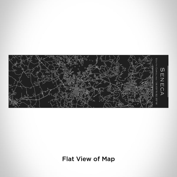 Rendered View of Seneca South Carolina Map Engraving on 10oz Stainless Steel Insulated Cup with Sliding Lid in Black