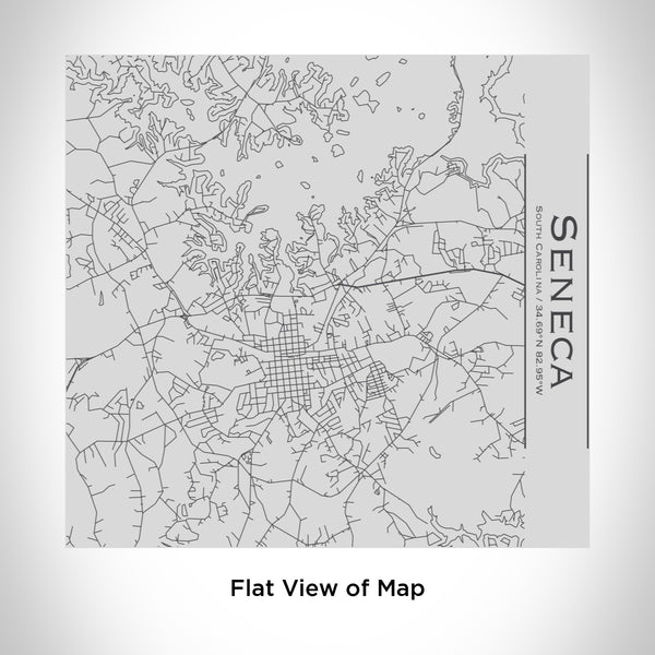 Rendered View of Seneca South Carolina Map Engraving on 17oz Stainless Steel Insulated Tumbler