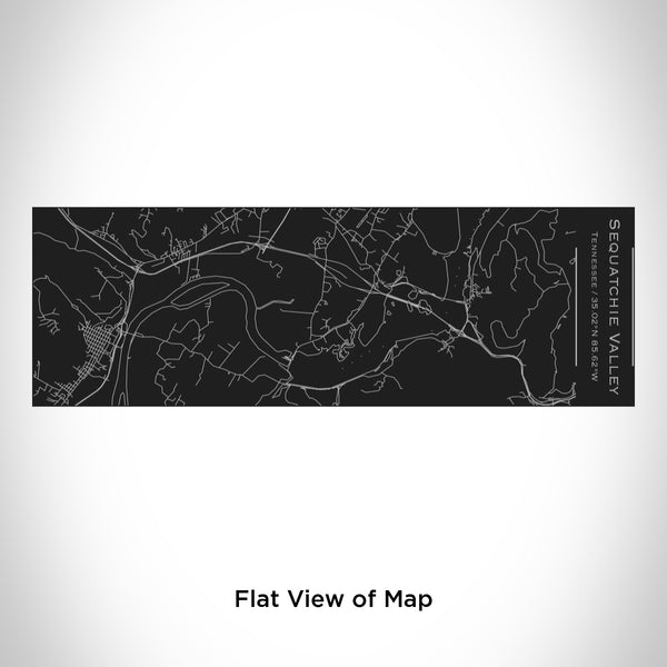 Rendered View of Sequatchie Valley Tennessee Map Engraving on 10oz Stainless Steel Insulated Cup with Sliding Lid in Black
