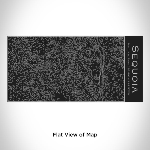 Rendered View of Sequoia National Park Map Engraving on 17oz Stainless Steel Insulated Cola Bottle in Black
