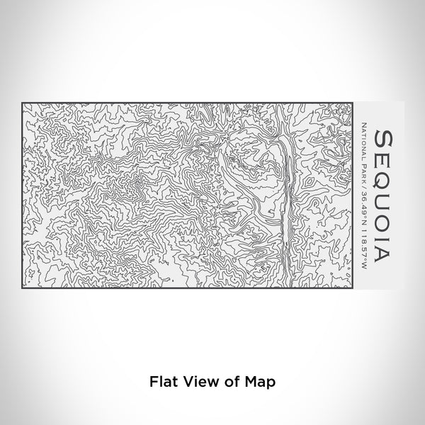 Rendered View of Sequoia National Park Map Engraving on 17oz Stainless Steel Insulated Cola Bottle in White