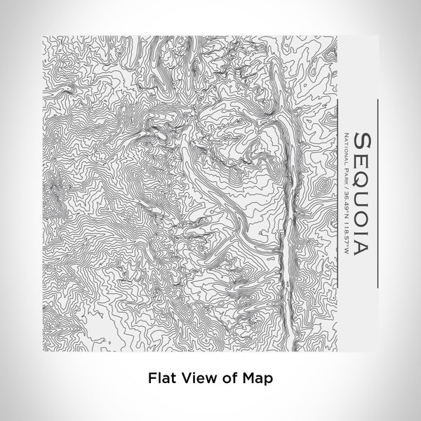 Rendered View of Sequoia National Park Map Engraving on 17oz Stainless Steel Insulated Tumbler in White