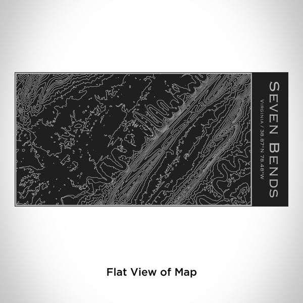 Rendered View of Seven Bends Virginia Map Engraving on 17oz Stainless Steel Insulated Cola Bottle in Black