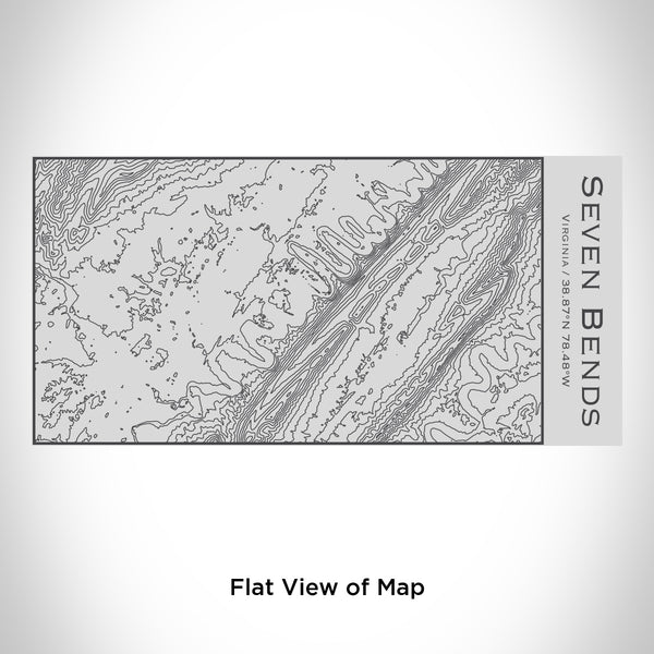 Rendered View of Seven Bends Virginia Map Engraving on 17oz Stainless Steel Insulated Cola Bottle