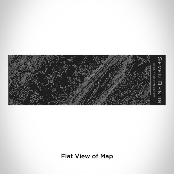 Rendered View of Seven Bends Virginia Map Engraving on 10oz Stainless Steel Insulated Cup with Sliding Lid in Black