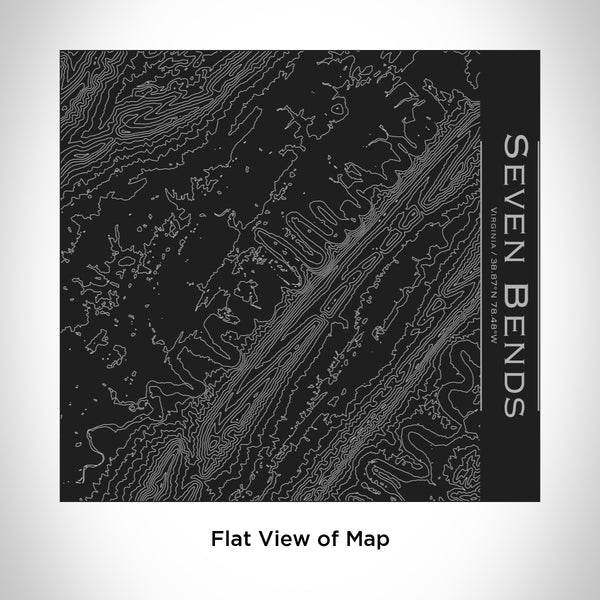 Rendered View of Seven Bends Virginia Map Engraving on 17oz Stainless Steel Insulated Tumbler in Black