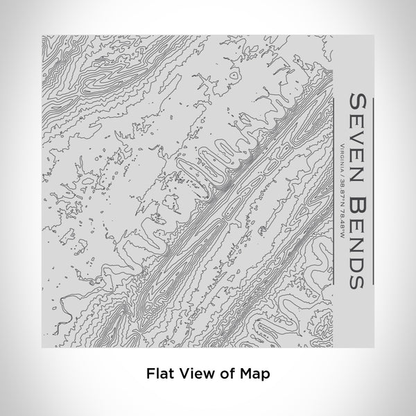 Rendered View of Seven Bends Virginia Map Engraving on 17oz Stainless Steel Insulated Tumbler