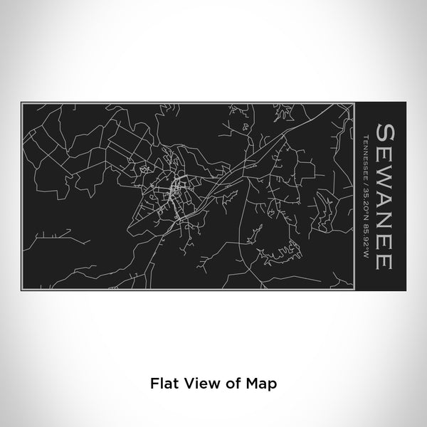 Sewanee - Tennessee Map Insulated Bottle in Matte Black