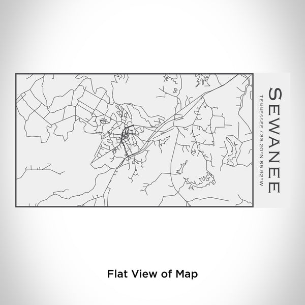 Rendered View of Sewanee Tennessee Map Engraving on 17oz Stainless Steel Insulated Cola Bottle in White