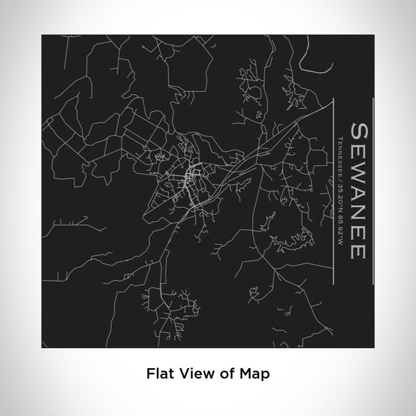 Sewanee - Tennessee Map Tumbler in Matte Black
