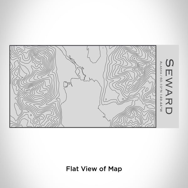 Rendered View of Seward Alaska Map Engraving on 17oz Stainless Steel Insulated Cola Bottle