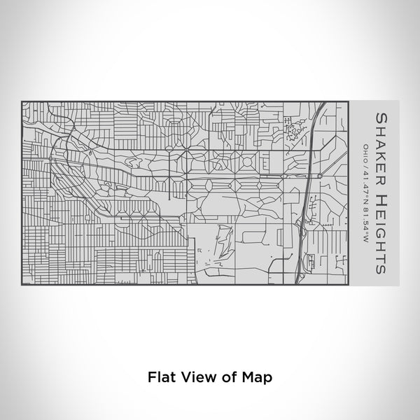 Rendered View of Shaker Heights Ohio Map Engraving on 17oz Stainless Steel Insulated Cola Bottle