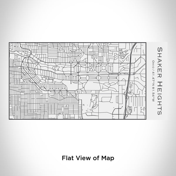Rendered View of Shaker Heights Ohio Map Engraving on 17oz Stainless Steel Insulated Cola Bottle in White
