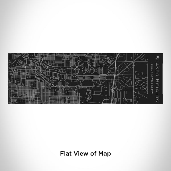 Rendered View of Shaker Heights Ohio Map Engraving on 10oz Stainless Steel Insulated Cup with Sliding Lid in Black