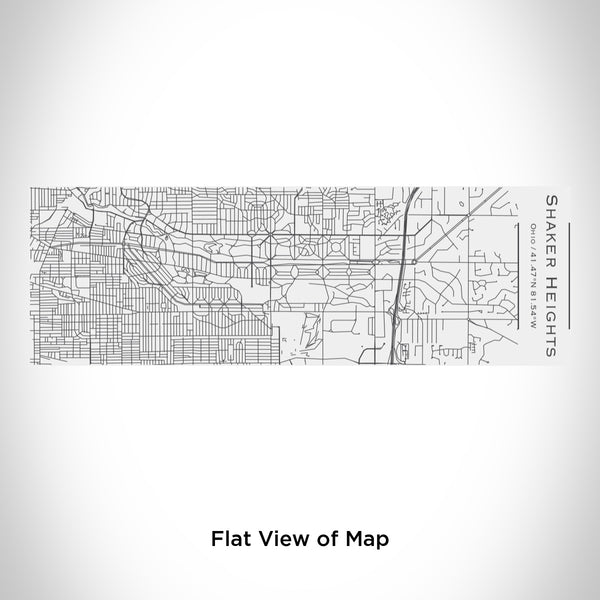Rendered View of Shaker Heights Ohio Map Engraving on 10oz Stainless Steel Insulated Cup with Sliding Lid in White
