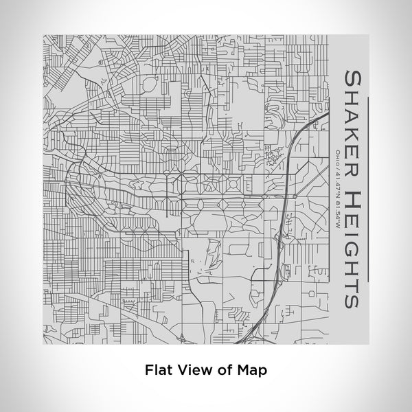 Rendered View of Shaker Heights Ohio Map Engraving on 17oz Stainless Steel Insulated Tumbler