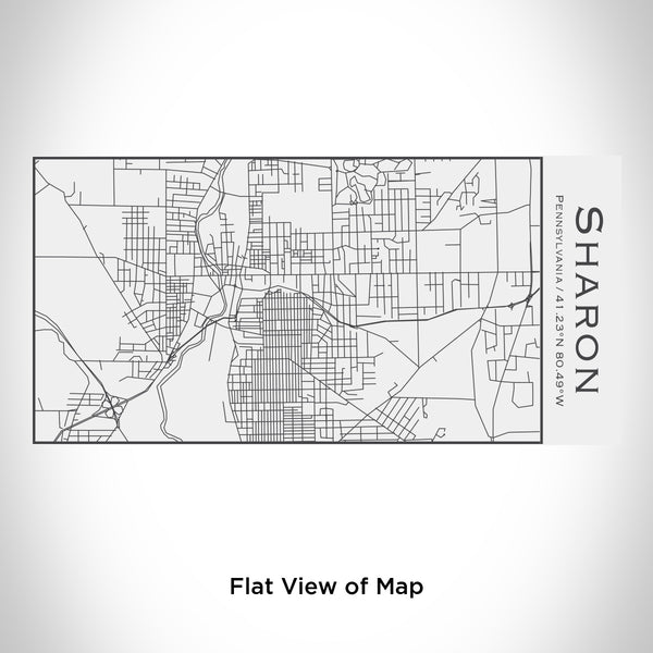 Rendered View of Sharon Pennsylvania Map Engraving on 17oz Stainless Steel Insulated Cola Bottle in White