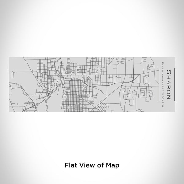 Rendered View of Sharon Pennsylvania Map Engraving on 10oz Stainless Steel Insulated Cup with Sipping Lid