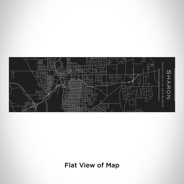 Rendered View of Sharon Pennsylvania Map Engraving on 10oz Stainless Steel Insulated Cup with Sliding Lid in Black