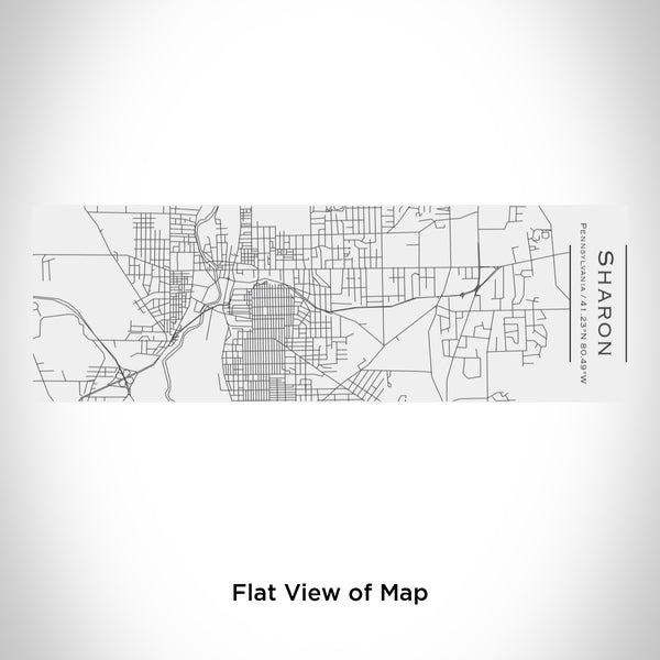 Rendered View of Sharon Pennsylvania Map Engraving on 10oz Stainless Steel Insulated Cup with Sliding Lid in White