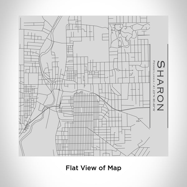 Rendered View of Sharon Pennsylvania Map Engraving on 17oz Stainless Steel Insulated Tumbler