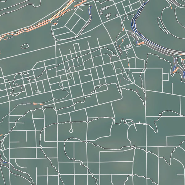 Sharpsville Pennsylvania Map Print in Afternoon Style Zoomed In Close Up Showing Details