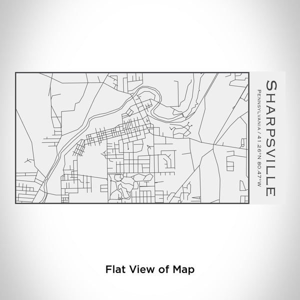 Rendered View of Sharpsville Pennsylvania Map Engraving on 17oz Stainless Steel Insulated Cola Bottle in White