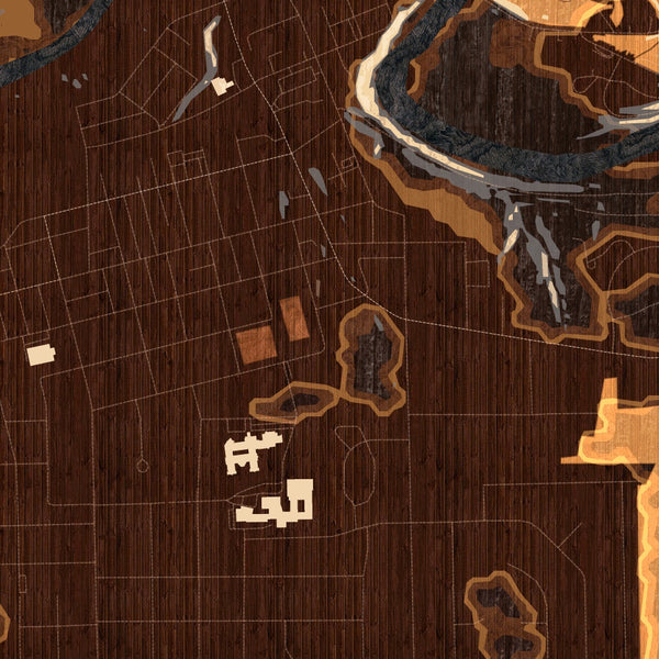 Sharpsville Pennsylvania Map Print in Ember Style Zoomed In Close Up Showing Details