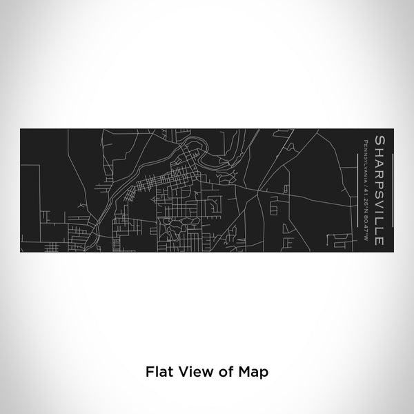 Rendered View of Sharpsville Pennsylvania Map Engraving on 10oz Stainless Steel Insulated Cup with Sliding Lid in Black
