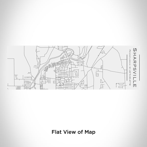 Rendered View of Sharpsville Pennsylvania Map Engraving on 10oz Stainless Steel Insulated Cup with Sliding Lid in White