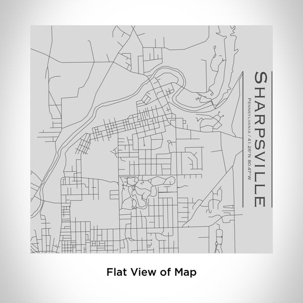 Rendered View of Sharpsville Pennsylvania Map Engraving on 17oz Stainless Steel Insulated Tumbler