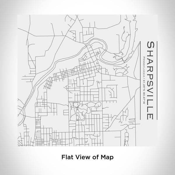 Rendered View of Sharpsville Pennsylvania Map Engraving on 17oz Stainless Steel Insulated Tumbler in White