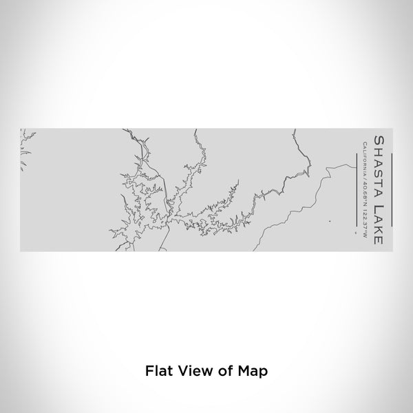 Rendered View of Shasta Lake California Map Engraving on 10oz Stainless Steel Insulated Cup with Sipping Lid