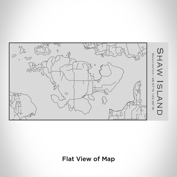 Rendered View of Shaw Island Washington Map Engraving on 17oz Stainless Steel Insulated Cola Bottle